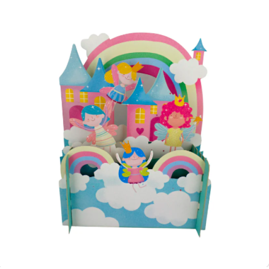 Fairytale Castle Birthday Celebration 3D Pop Up Card