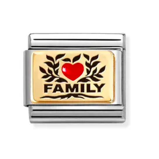 Gold Family Red Heart Link 