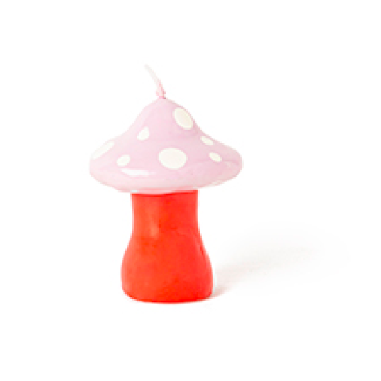 Red & Pink Mushroom Candle